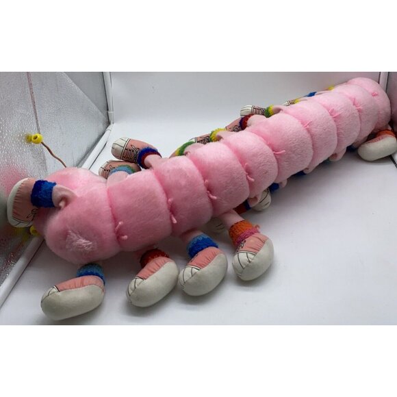 LOTS-A-LOTS-A-LEGGGGGGS Vintage 1984 Pink Caterpillar Plush 20 Legs Feet 80s - Picture 4 of 13